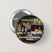 BARRY O. RONDE BUTTON 5,7 CM (Voorkant /achterkant)