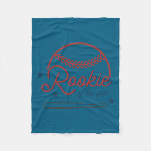 Barry Rookie Baseball Verjaardag Baby Illustratie Fleece Deken