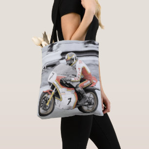 Barry Sheene 2, de handgetinte versie Tote Bag