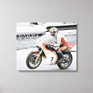 Barry Sheene Canvas Afdruk