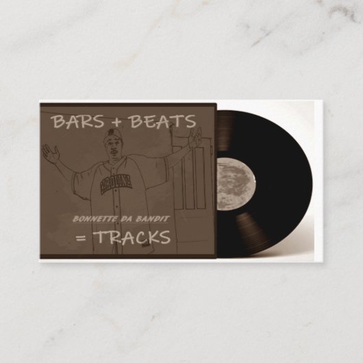 Bars+Beats=Tracks visitekaartjes (Voorkant)