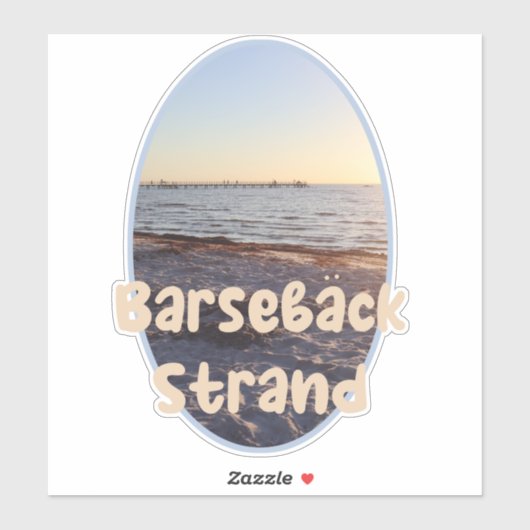 Barseback Strand, Beach Custom-Cut Vinyl Sticker (Vel)