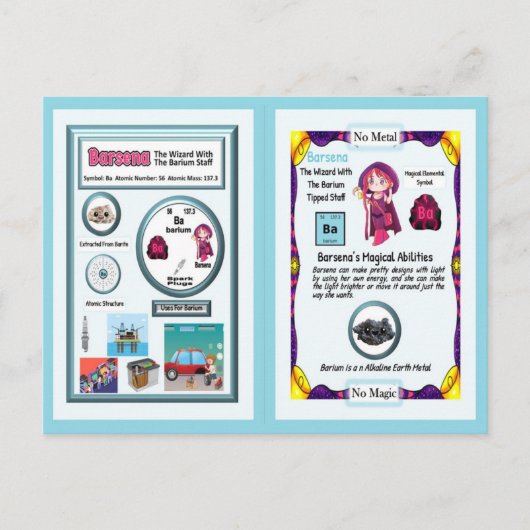 Barsena Wizard - Barium Element Briefkaart (Voorkant)