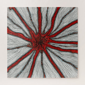 Barst van rood legpuzzel