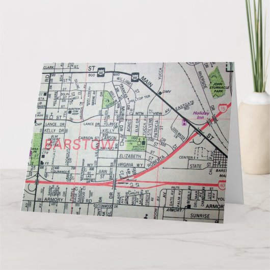 Barstow, CA  kaart (Voorkant)