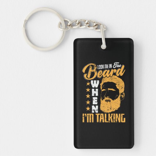 Bart "Look me in the Beard, when I´m talking" Sleutelhanger (Voorkant)