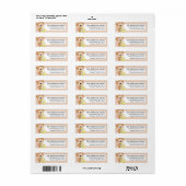 Bart Teddy Bear aime Pâques d3 Étiquette de adress (Feuille entière)