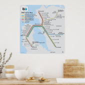 Bart Train Map Poster (Keuken)
