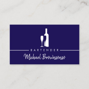 Bartender Bar Club Moderne Marine Visitekaartje