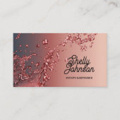 Bartender bruiloft Evenementen Elegant Red Splash Visitekaartje (Voorkant)