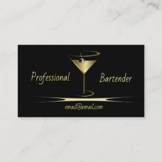 Bartender carte de visite - Cartes de classe or