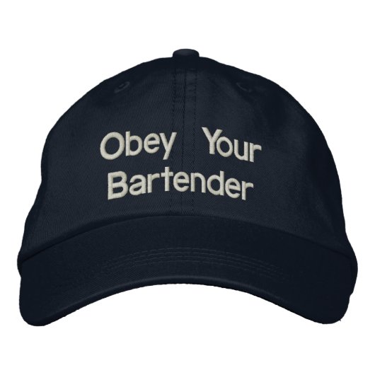 Bartender Casquettes - Obéissez à votre barman (Devant)