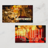 Bartender , Club, Nightlife , Carte de visite (Devant / Derrière)