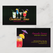 Bartender Cocktail Drinken Mixoloog visitekaartje (Voorkant / Achterkant)