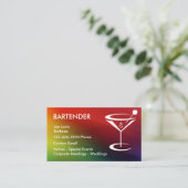 Bartender Cool moderne Cartes de visite (Debout devant)