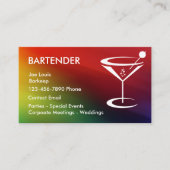 Bartender Cool moderne Cartes de visite (Devant)