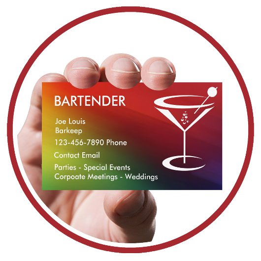 Bartender Cool moderne Cartes de visite