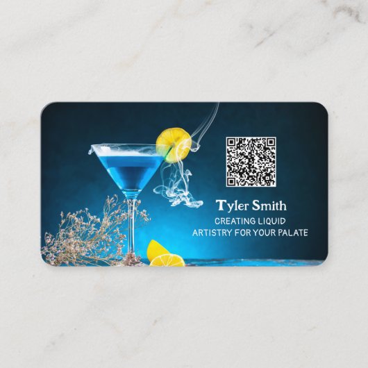 Bartender Custom QR Visitekaartje (Voorkant)