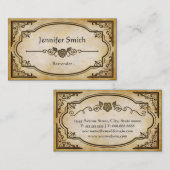 Bartender - Elegant  Antiek Visitekaartje (Voorkant / Achterkant)