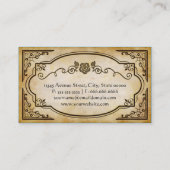 Bartender - Elegant  Antiek Visitekaartje (Achterkant)