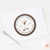 Bartender Espresso Martini Fooi-potje Ronde Sticker (Envelop)