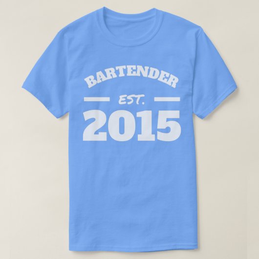 Bartender Est 2015 T-shirt (Design voorkant)