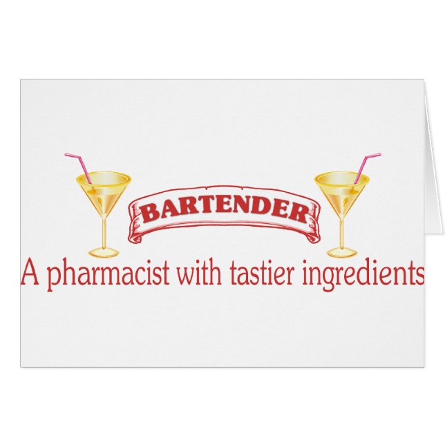 Bartender Est Un Pharmacien (Devant horizontal)