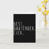 Bartender Ever Cool Funny Bartending Geschenk Chri Kaart (Gele Bloem)