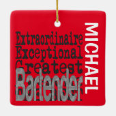 Bartender Extraordinaire CUSTOM Keramisch Ornament (Achterkant)