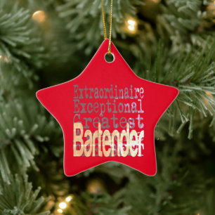 Bartender Extraordinaire Keramisch Ornament