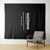 Bartender Funny Bartender Definition Beer Vodka Wh Wandkleed (In Situ (horizontaal))