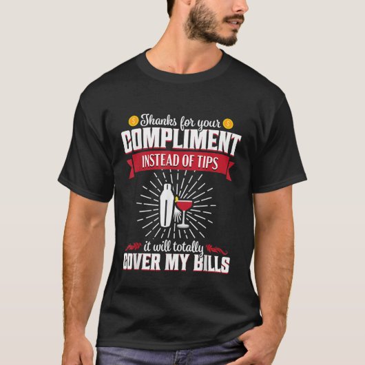 Bartender Funny Gift Shirt Bartending Sarcasme Mix (Voorkant)