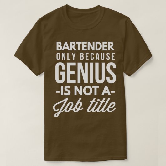 Bartender Genius T-shirt (Design voorkant)