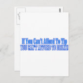 Bartender Gezegde Briefkaart (Voorkant / Achterkant)