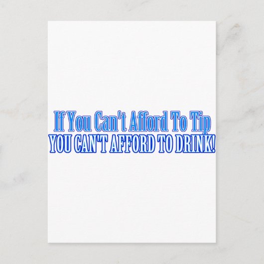 Bartender Gezegde Briefkaart (Voorkant)