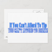 Bartender Gezegde Briefkaart (Voorkant / Achterkant)