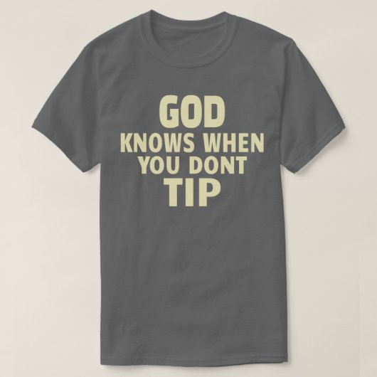 BARTENDER Gods weet 1 T-shirt (Design voorkant)