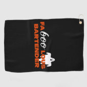 Bartender Halloween Golfhanddoek (Horizontaal)