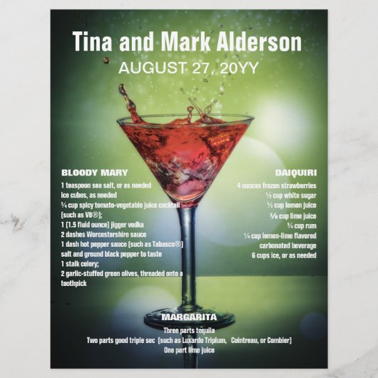 Bartender Hosting Promotieblad Flyer (Voorkant)