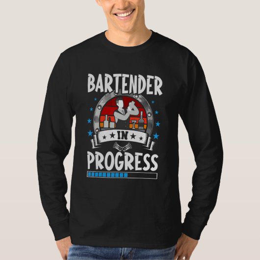 Bartender In Progress Trainee Student T-shirt (Voorkant)