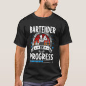 Bartender in Progress Trainee Student T-shirt (Voorkant)