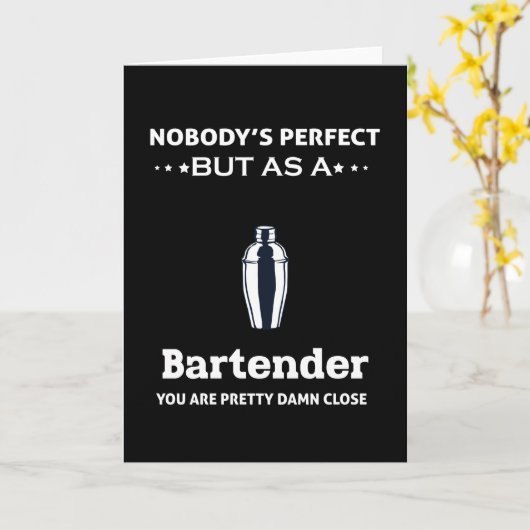 Bartender Kaart (Gele Bloem)