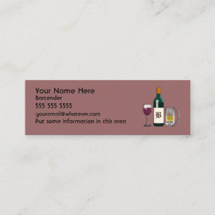 Bartender Mauve Mini Visitekaartje