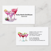Bartender Mixology Magic: Proost op aanvraag Visitekaartje (Voorkant / Achterkant)