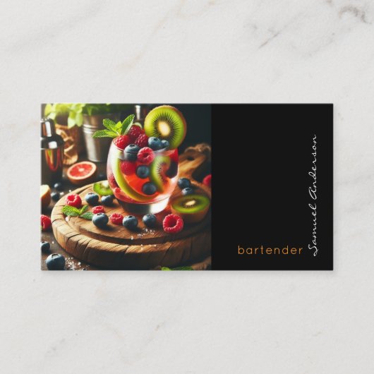 Bartender Mixoloog Visitekaartjes (Voorkant)