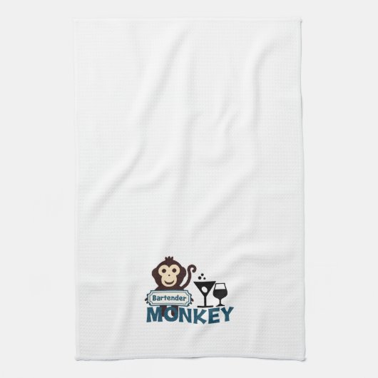 Bartender Monkey Theedoek (Verticaal)