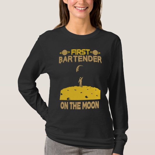 Bartender Op De Maan T-shirt (Voorkant)