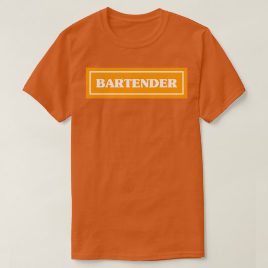 Bartender Oranje T-shirt (Design voorkant)