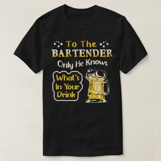 Bartender Party Cocktail Pun 5 T-shirt (Design voorkant)