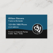Bartender Pour L'Embauche De Cartes de visite Mode (Devant)